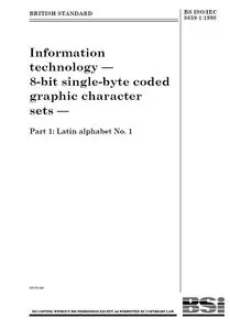 SO/IEC 8859-1:1998, Information technology - 8-bit single-byte coded graphic character sets - Part 1: Latin alphabet No. 1 