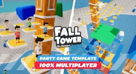 Unreal Engine Marketplace - FallTower - Multiplayer Game Template - Platformer party game - By Kekdot (5.0)