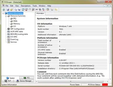 APSoft PCIScope 4.00.007