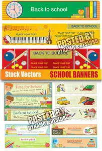 School banners - Stock Vectors