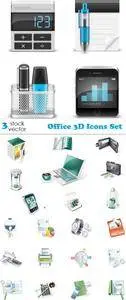 Vectors - Office 3D Icons Set