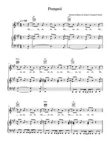 Pompeii - Bastille (Piano-Vocal-Guitar (Piano Accompaniment))