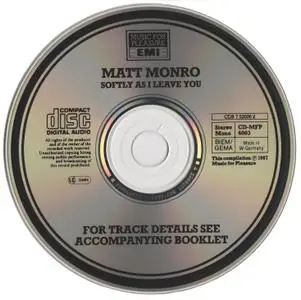 Matt Monro - Softly As I Leave You (1987)