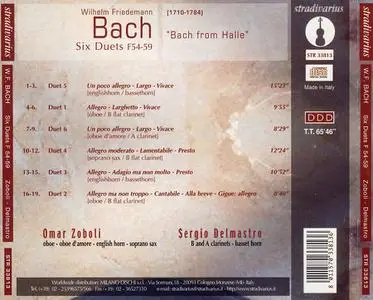 Omar Zoboli, Sergio Delmastro - Wilhelm Friedemann Bach: Six Duets F54-59 (2008)