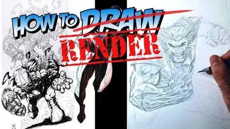 How To RENDER Comics - shading, inking, and coloring!
