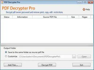 PDF Decrypter Pro 4.0.2
