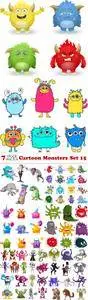 Vectors - Cartoon Monsters Set 15