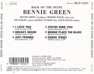 Bennie Green - Back On The Scene (1958) {Blue Note Japan TOCJ-1587 rel 1997}