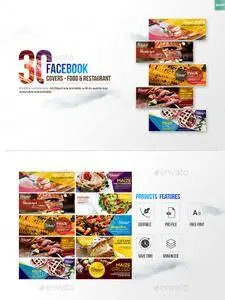 GraphicRiver - 30 Food & Restaurant Facebook Covers