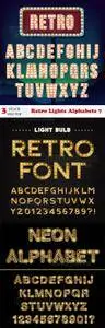 Vectors - Retro Lights Alphabets 7