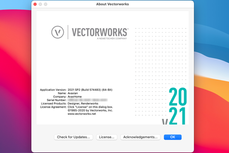 Vectorworks 2021 SP2 macOS