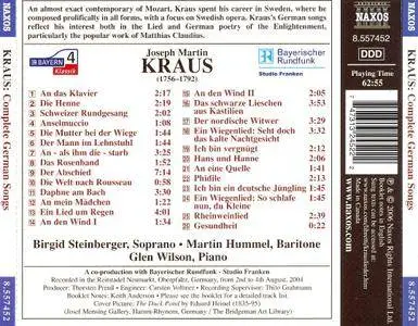 Birgid Steinberger, Martin Hummel, Glen Wilson - Kraus: Complete German Songs (2006)