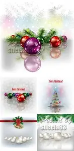 White Christmas Backgrounds Vector