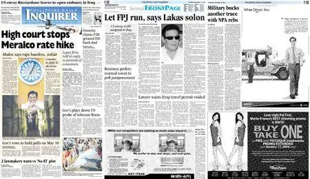 Philippine Daily Inquirer – January 15, 2004