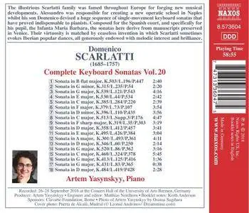 Artem Yasynskyy - Scarlatti: Complete Keyboard Sonatas, Vol. 20 (2018)