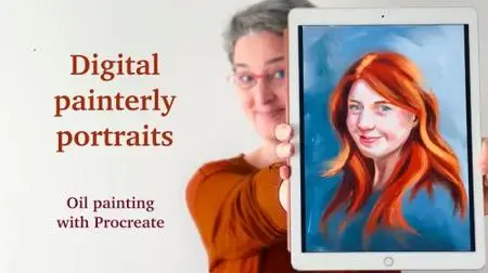 Digital oil painterly portrait with Procreate