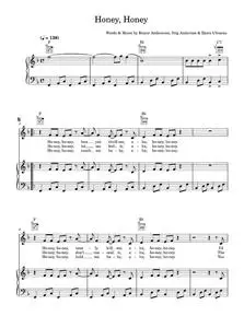 Honey, Honey - ABBA (Piano-Vocal-Guitar (Piano Accompaniment))