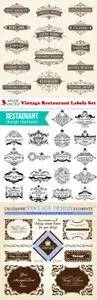 Vectors - Vintage Restaurant Labels Set