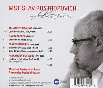 Mstislav Rostropovich - Brahms - Cello Sonata No. 2 & Works by Popper, Debussy & Scriabin (2017) (Warner Classics rec 1957)