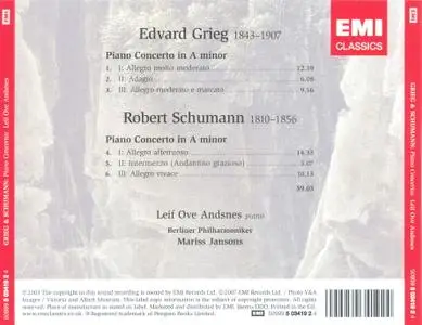 Leif Ove Andsnes, Berliner Philharmoniker, Mariss Jansons - Grieg & Schumann: Piano Concertos (2003)