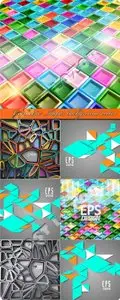 Geometric shapes background vector