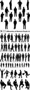 Vectors - Silhouettes of Business People 12