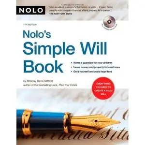 Nolo's Simple Will Book by  Denis Clifford Attorney