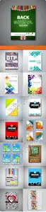 Brochure book cover layout vector 4