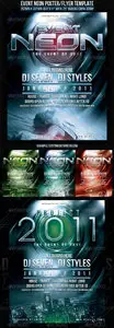 Event Neon Flyer Poster Template - GraphicRiver