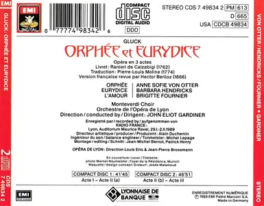 John Eliot Gardiner, Orchestre de l'Opéra de Lyon, Monteverdi Choir - Christoph Willibald Gluck: Orphée et Eurydice (1989)