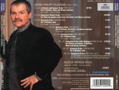 Musica Antiqua Koln, Reinhard Goebel - Telemann: Sinfonia Spirituosa, String Concertos (2002)