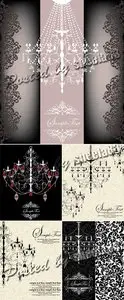 Vintage Backgrounds with Chandelier 2