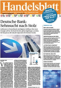 Handelsblatt vom Montag, 22. Dezember 2014