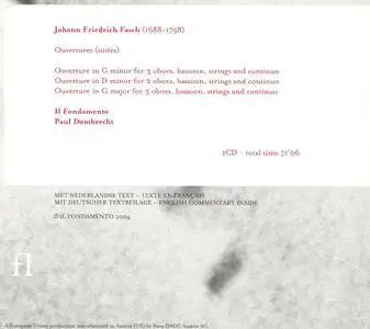 Il Fondamento, Paul Dombrecht - J.F. Fasch: Ouvertures (2004)