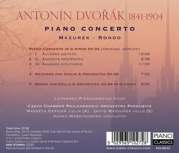 Leonardo Pierdomenico, Vahan Mardirossian - Antonín Dvorák: Piano Concerto, Mazurek, Rondo (2023)