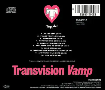 Transvision Vamp - Pop Art (1988)