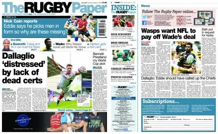 The Rugby Paper – October 21, 2018