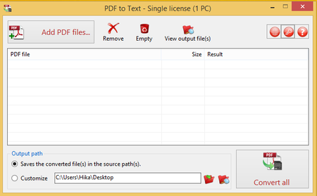 TriSun Software PDF to Text 6.0 Build 047