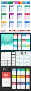 Vectors - 2019 Calendars Set 10