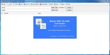 Batch HXS to DOC Converter 2020.12.527.2483