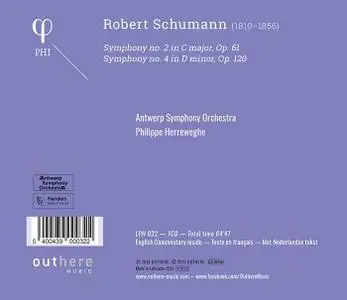 Philippe Herreweghe, Antwerp Symphony Orchestra - Robert Schumann: Symphonies Nos. 2 & 4 (2019)