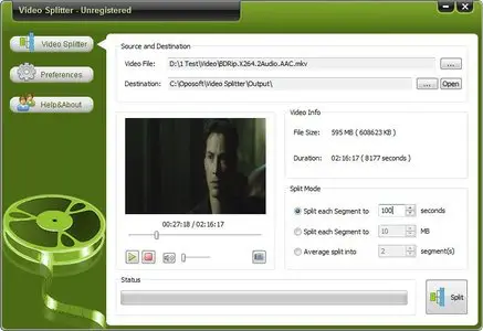 Oposoft Video Splitter 7.2
