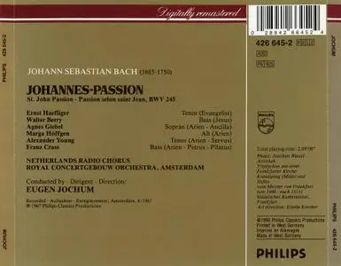 Eugen Jochum, Royal Concertgebouw Orchestra, Netherlands Radio Chorus - Johann Sebastian Bach: Johannes-Passion (1990)