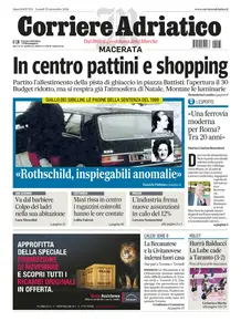 Corriere Adriatico Macerata - 25 Novembre 2024