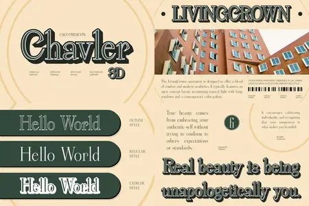 Creativemarket - Chavler 3D Font