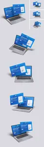 Laptop Screen Website Mockup