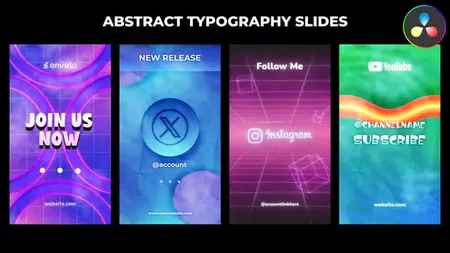 Abstract Typography Logo Vertical for DaVinci Resolve 58141503