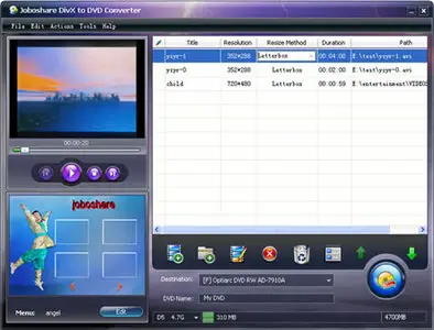 Joboshare DivX to DVD Converter 2.9.4.1026 Portable