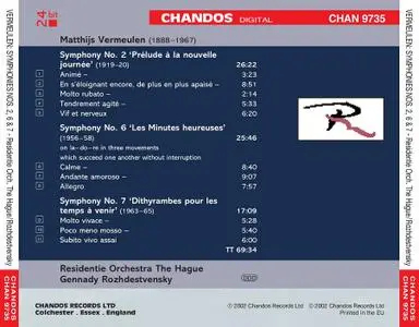 Gennady Rozhdestvensky, Residentie Orchestra The Hague - Vermeulen: Symphonies Nos 2, 6 & 7 (2002)