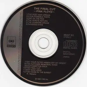 Pink Floyd - The Final Cut (1983) [CBS / Sony 35DP 53, Japan] Repost